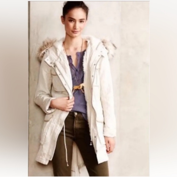 Anthropologie Hei Hei Lunan Anorak Jacket Ivory - Picture 2 of 11